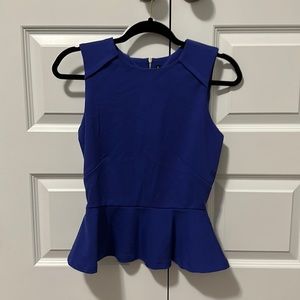 Blue peplum top